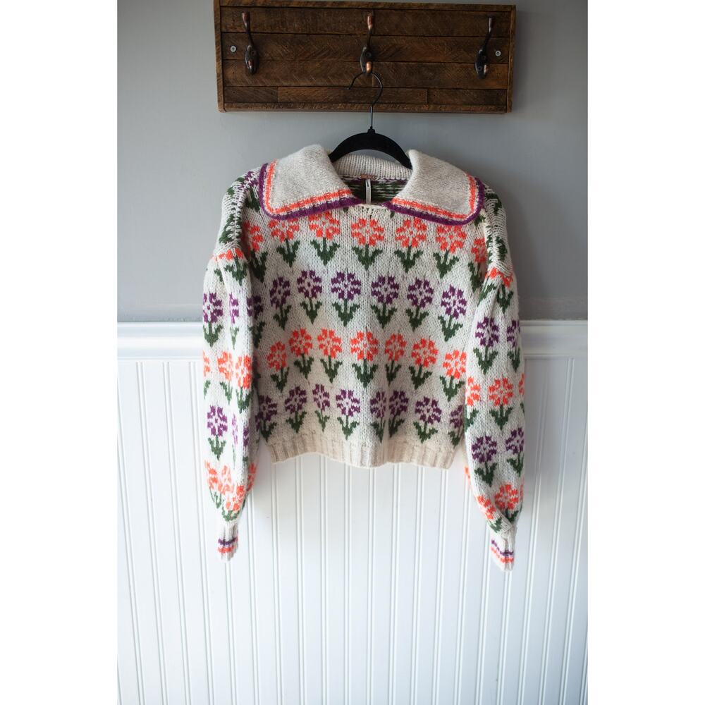 Free People Frills SoftSpun Sweater Medium - Picture 2 of 3